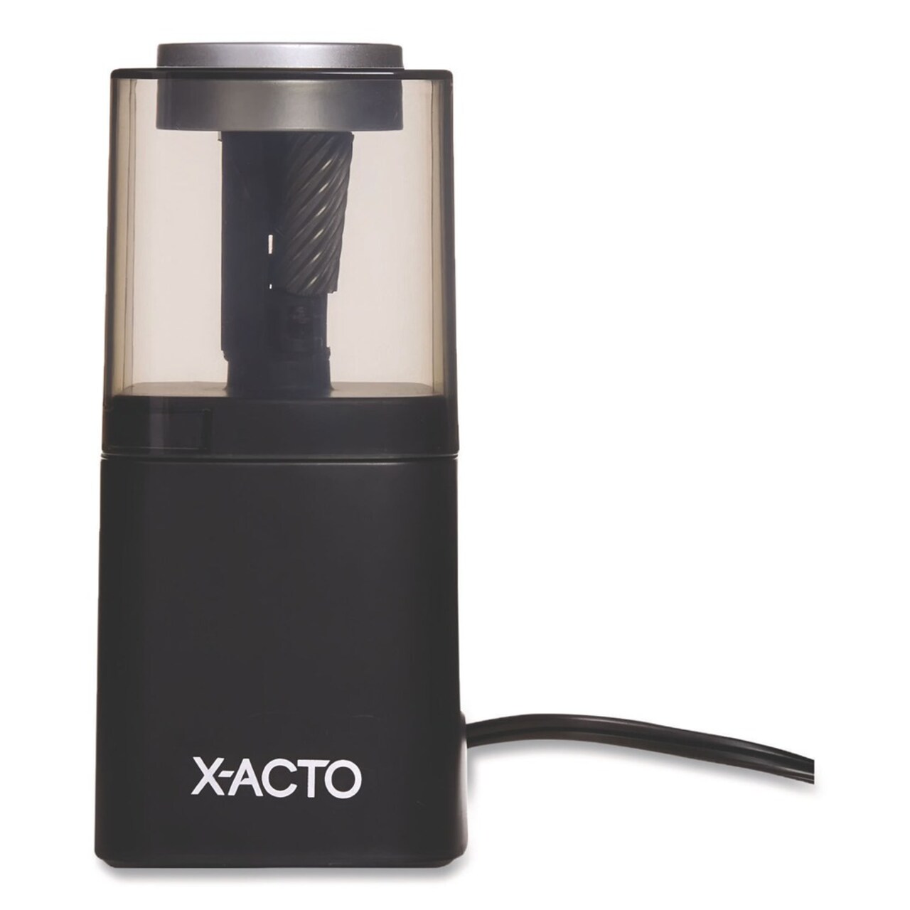 X-ACTO 3 in. x 3 in. x 7 in. AC-Powered Powerhouse Office Electric Pencil Sharpener - Black/Silver/Smoke